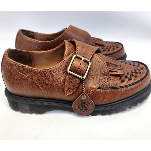 New Dr. Martens  Leather Buckle RAMSEY MONK KLT Creepers Whiskey Men’s Size 13 main image 10